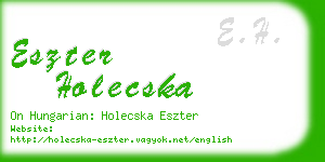 eszter holecska business card